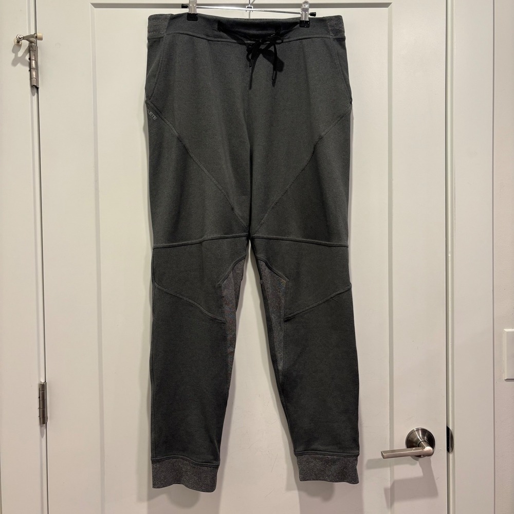 Hylete Mens Tapered Joggers Dark Gray Heather Training Gym Athletic Pants Large